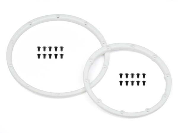 110545 Baja 5b - Wheel Bead Lock Rings (White/2 wh