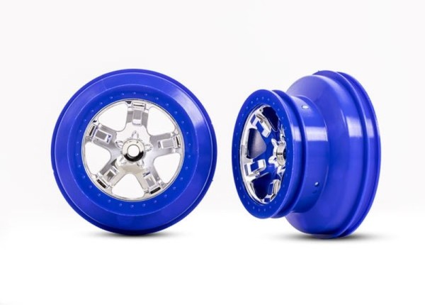 5868A Traxxas Felge SCT Chrom Beadlock-Style blau