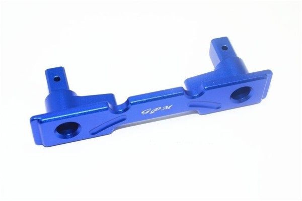 GPM ALU Karosseriehalter Hinten Blau Traxxas E-Revo 2.0