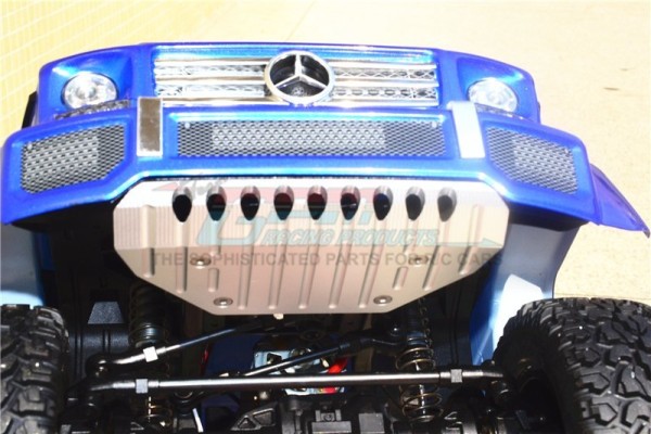 GPM ALU Bumper und Skid Plate Vorne Schwarz Traxxas TRX-4 TRX-6 Mercedes Benz G500 G63