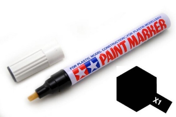 89001 Tamiya Marker X1 Marker Schwarz Glanz Stift Markierer