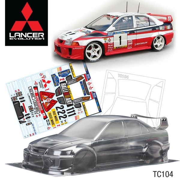 TeamC 1/10 LANCER EVOLUTION V WRC 190mm Karosserie