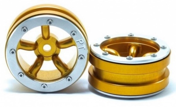 Absima Beadlock Wheels PT-Safari Gold/Silber 1.9
