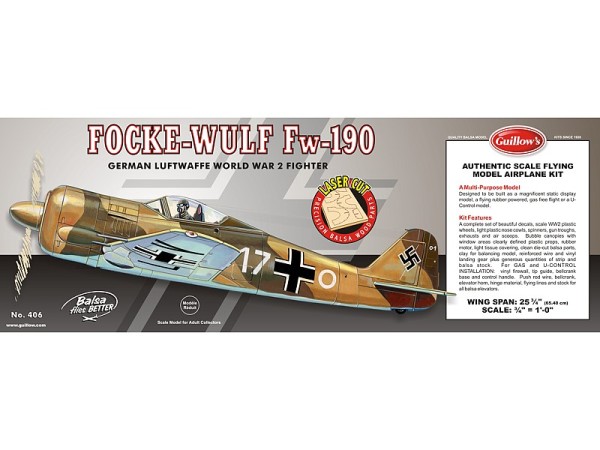Guillow Fock-Wulf FW-190 Lasercut