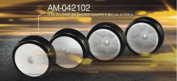 42102 Arrowmax 1/10 TC Tire 28 Shore Carpet BC (4)