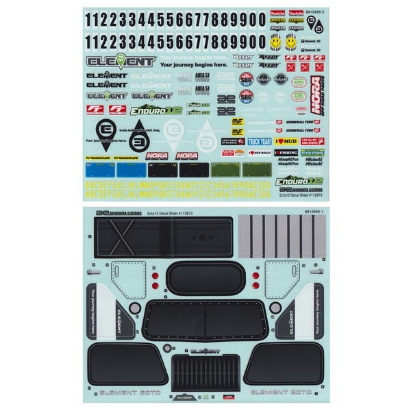 41140 Element RC Enduro12. Ecto Decal Sheet