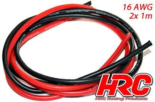 HRC9541B Kabel TSW Pro Racing 16 Gauge / 1.3mm2 Silber