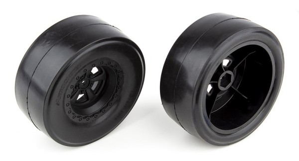 71072 Asso DR10 Rear Wheels and Drag Slick Tires m