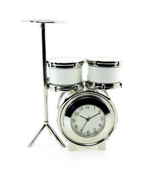 SIVA TOYS Siva Clock Uhr Drums weiss
