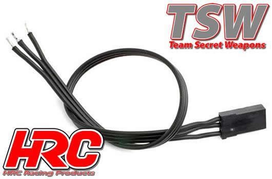 HRC9216 Servo Kabel TSW Pro Racing JR typ 30cm Länge schwarz
