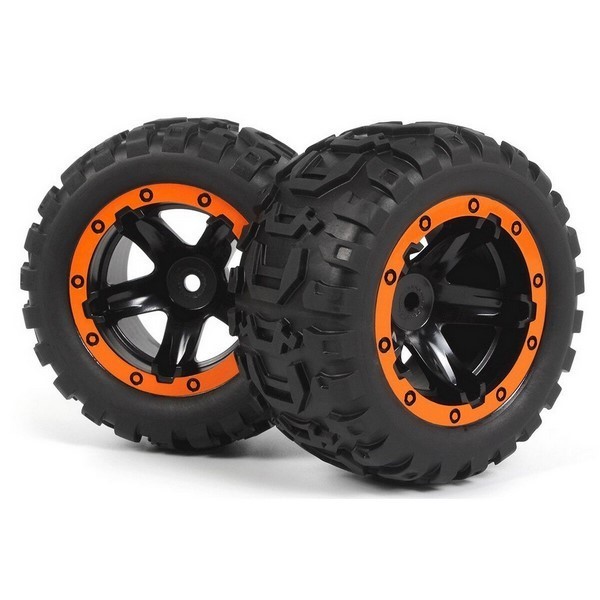 540195 Blackzon Slyder MT Kompletträder Reifen 1/16 - Black/Orange