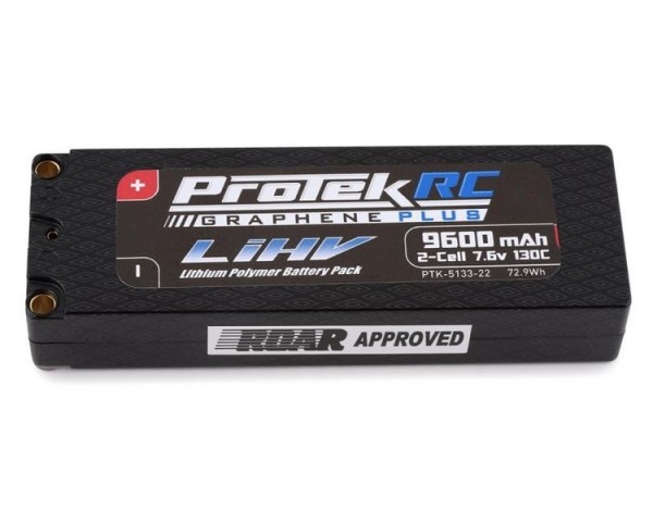 ProTek RC 2S 7.6V/9600mAh 130C Low IR Si-Graphene HV LiPo 5mm Gold Stecker