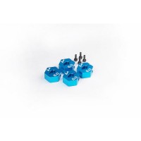 Koswork Tamiya 6mm Aluminum Clamping Wheel Hex (4) Blau