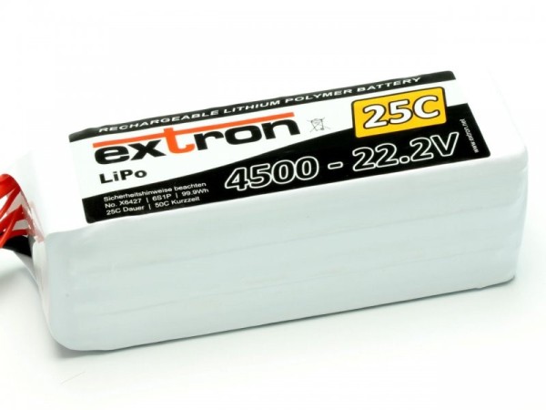 X6427 Extron LiPo Akku Extron X2 4500 - 22,2V (25C