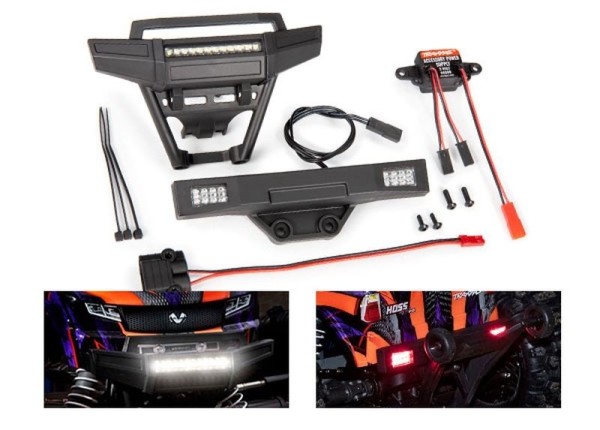 9095 Traxxas Hoss & Stampede 4x4 Licht Set komplett LED inkl. Stossstangen Bumper