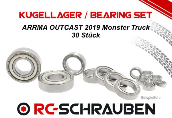 Kugellager Set ( ZZ) ARRMA OUTCAST 2019 Monster Truck - ZZ - Metalldichtung