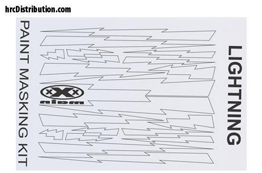 XM010L XXX Main Spray Maske - Lightning Bolts Lackierschablone