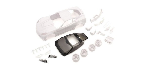 Karossserie Corvette ZR1 Mini-Z + Felgen 2WD (Ohne