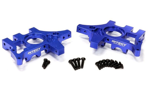 T3873B Integy Alu Hinten Bulkhead E-Maxx T-Maxx Blau (TRX4929)