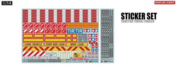 56534 Tamiya Sticker Set Truck & Trailer