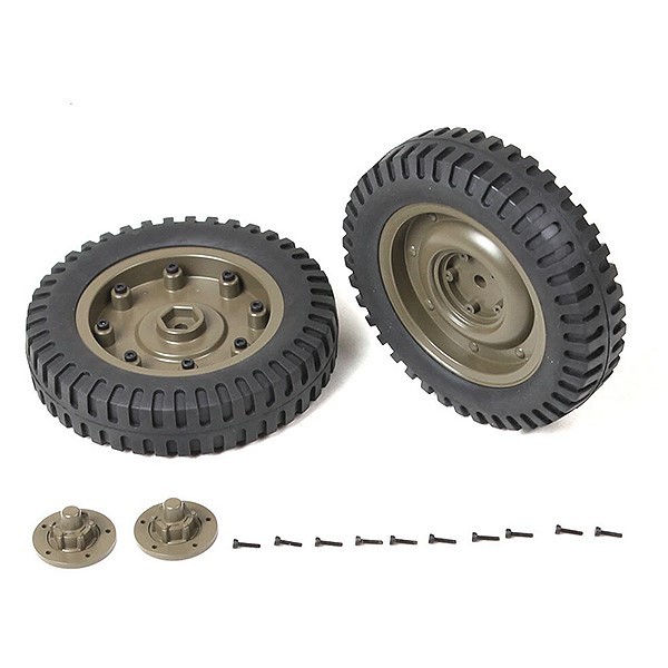 ROC 1:6 1941 MB SCALER FRONT WHEELS ASSEMBLY (1 Pa