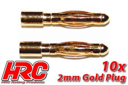 HRC9002M Stecker Gold 2.0mm männchen (10 Stk.)