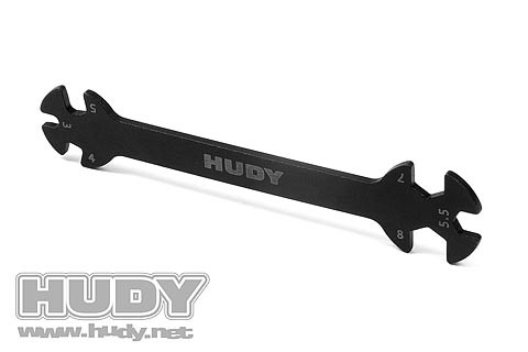 181090 Hudy Schlüssel für Spurstangen und Muttern 4.0, 5.0, 5.5, 7.0, 8.0mm