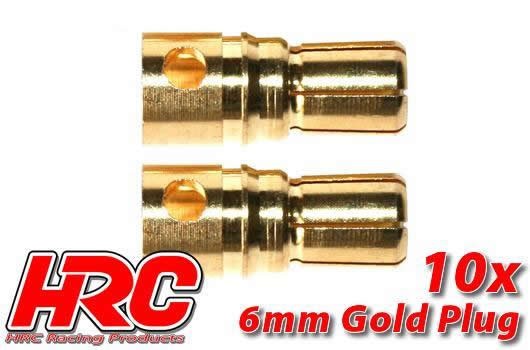 HRC9006M Stecker Gold 6.0mm männchen (10 Stk.)