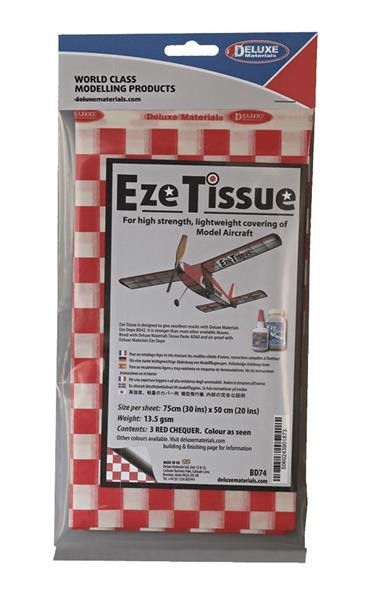 DELUXE Eze Tissue 3 sheets RED CHEQUER