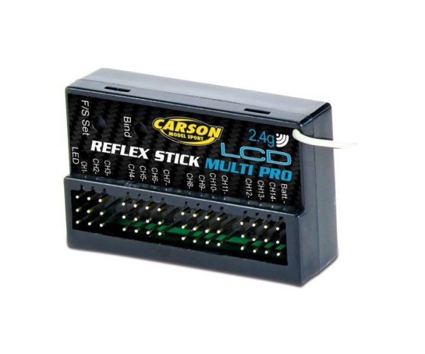 500501544 Carson Empfäng. Reflex Stick Multi Pro 14 Kanal kompatibel mit Tamiya MFC