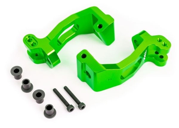 9532G Traxxas Caster Blocks C-Hub Alu l/r Grün