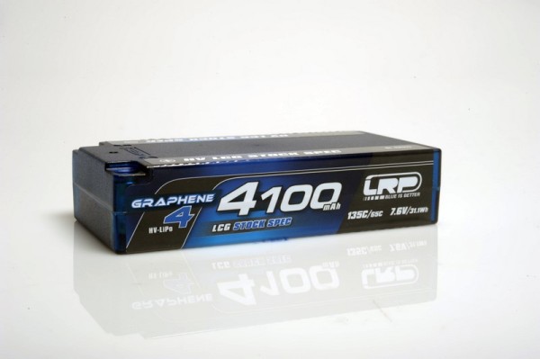 LRP Lipo Akku HV LCG Stock Spec Shorty GRAPHENE-4 4100mAh Hardcase - 7.6V - 135C/65C - 188g - 5mm