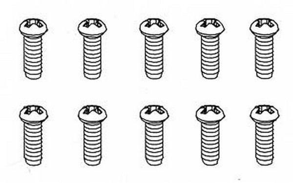 R30099 3x10mm Rundkopfschraube Plastik (10 Stk)