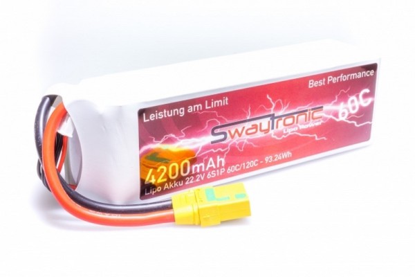 SWAYTRONIC LiPo 6S 22.2V 4200mAh 60C/120C XT90