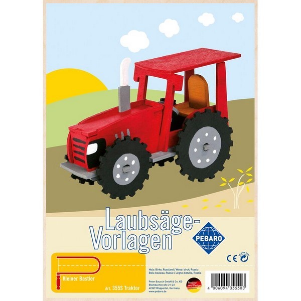 SIVA TOYS Laubsägevorlage Traktor