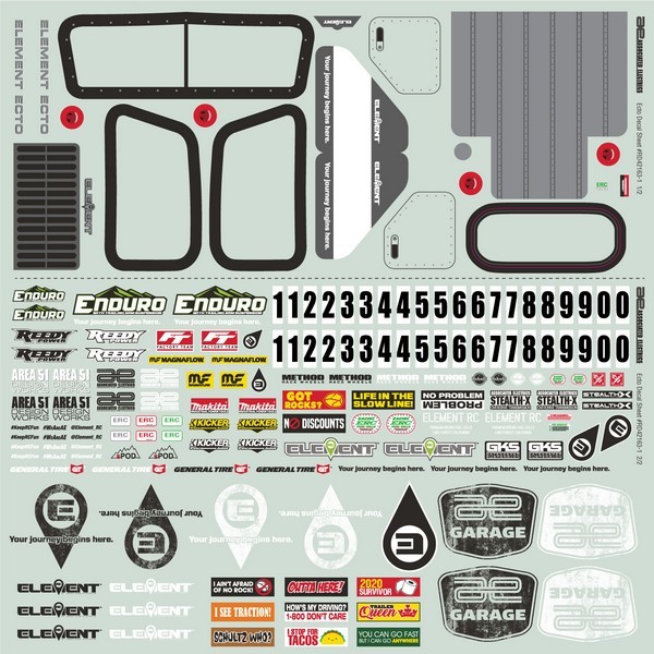 42163 Element RC Enduro Ecto Decal Sheet