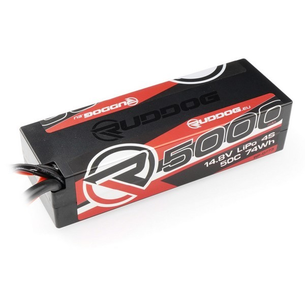 RUDDOG 5000mAh 50C 14.8V LiPo Stick Pack Battery T-Plug