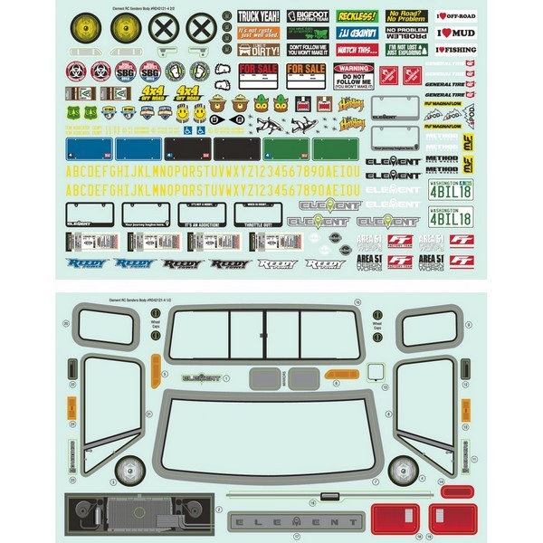 42122 Element RC Sendero Body Decal