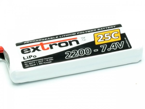 X6412 Extron LiPo Akku Extron X2 2200 - 7,4V (25C - 50C)
