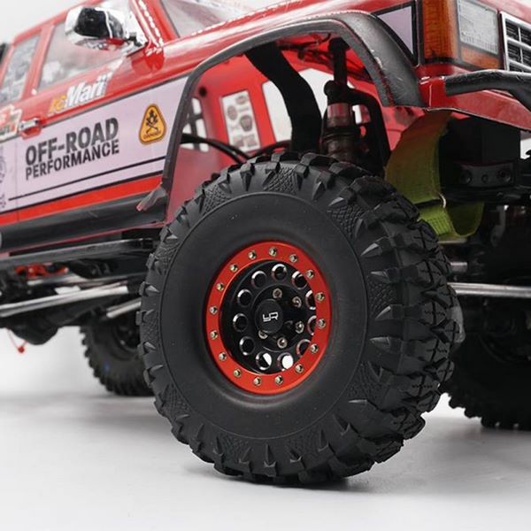 Yeah Racing 1.9 Zoll Scale Crawler Kompletträder Beadlock Alufelgen Rot (4)