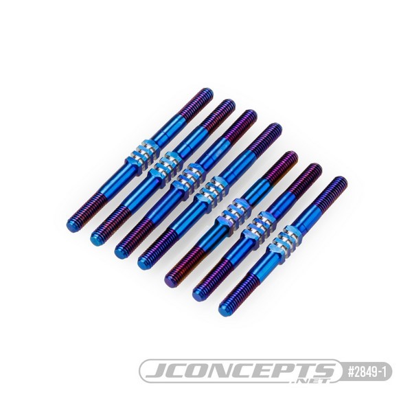 JConcepts - TLR 22X-4 3.5mm Fin turnbuckle kit (7) Blau