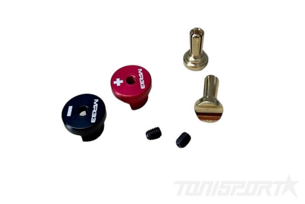 MR33 Heatsink Gold Stecker Set 4mm - Rot/Schwarz