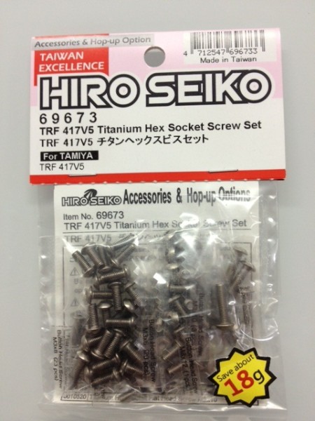 69673 Hiro Seiko TRF417V5 Titan Schrauben Set