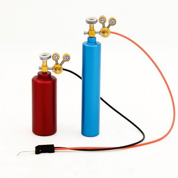 H-Speed 1/10 Scale Gas Flaschen Metall Blau/Rot