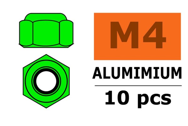 C31041 Team Corally Aluminium Nylstop Nut M5 Green