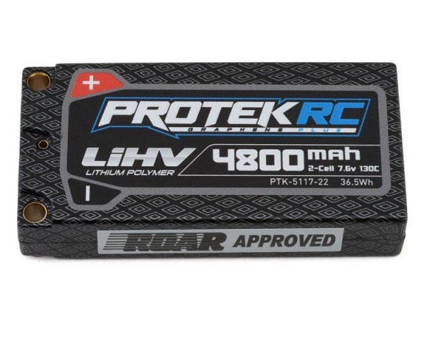 ProTek RC 2S 7.6V/4800mAh 130C Low IR Si-Graphene HV LCG Shorty LiPo