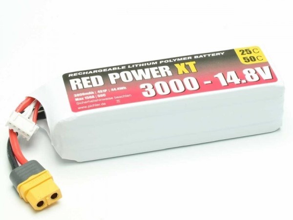 15426 LiPo Akku RED POWER XT 3000 - 14.8V XT60