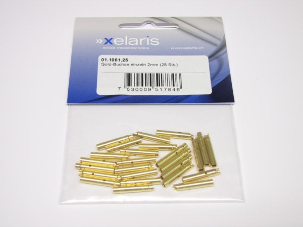 Xelaris Gold-Buchse einzeln 2mm (25)