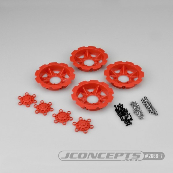 Jconcepts Tracker wheel discs - red (fits - #3379