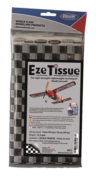 DELUXE Eze Tissue 3 sheets BLACK CHEQUER